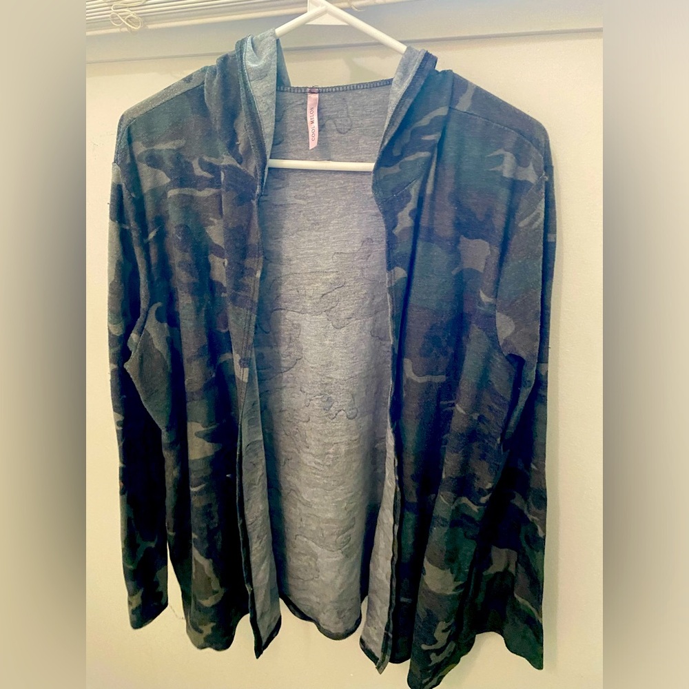 Cool Melon camo open Cardigan